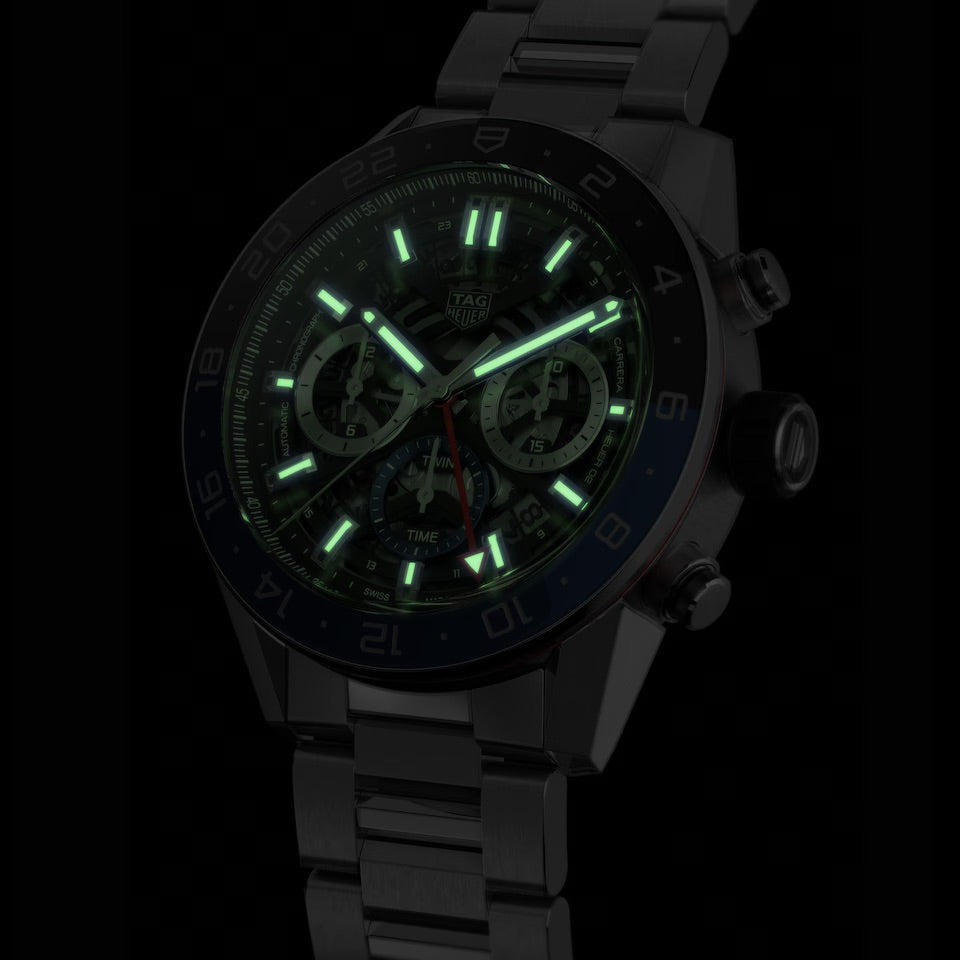 NIEUW: TAG Heuer Carrera Chronograaf Twin-Time - CBG2A1Z.BA0658