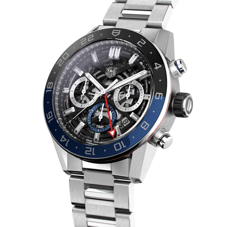 NIEUW: TAG Heuer Carrera Chronograaf Twin-Time - CBG2A1Z.BA0658