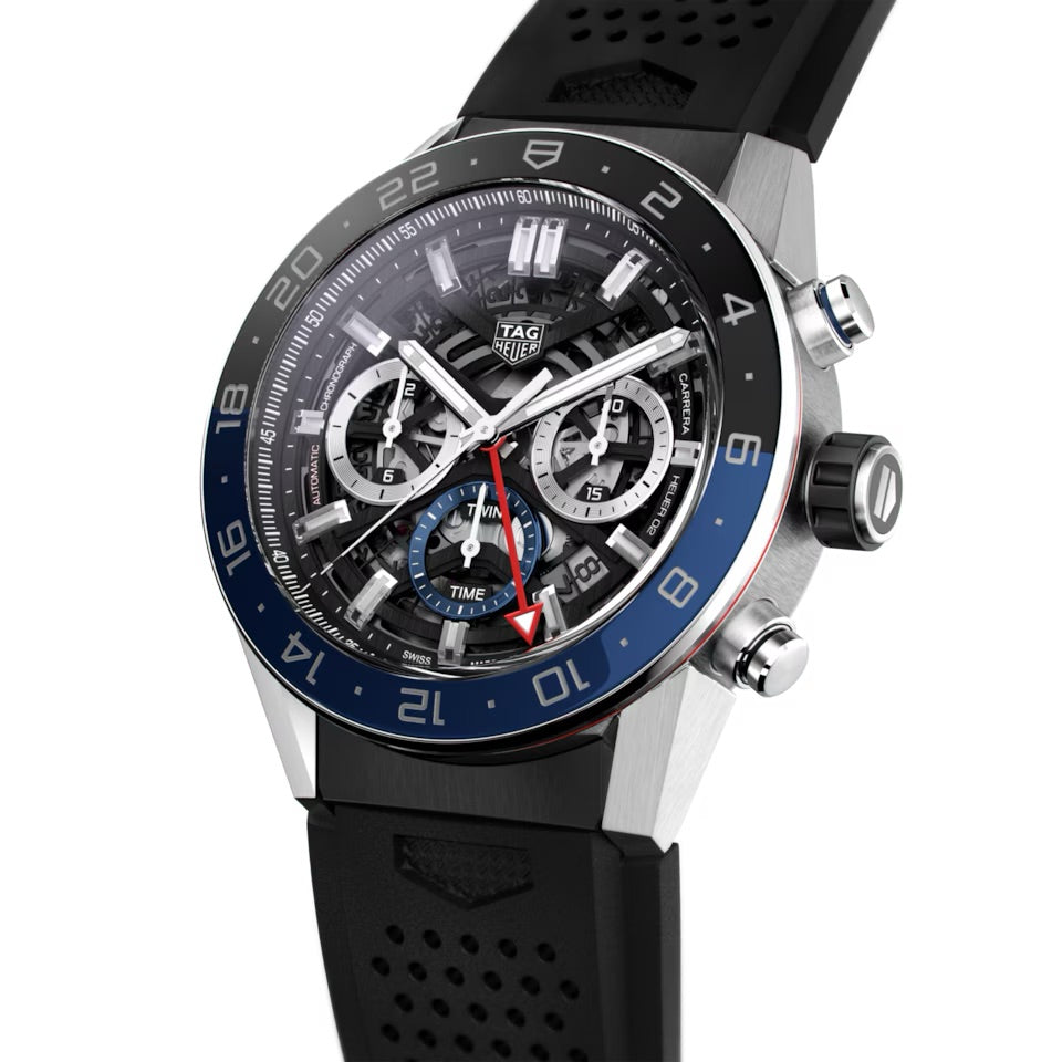 NIEUW: TAG Heuer Carrera Chronograaf Twin-Time - CBG2A1Z.FT6157