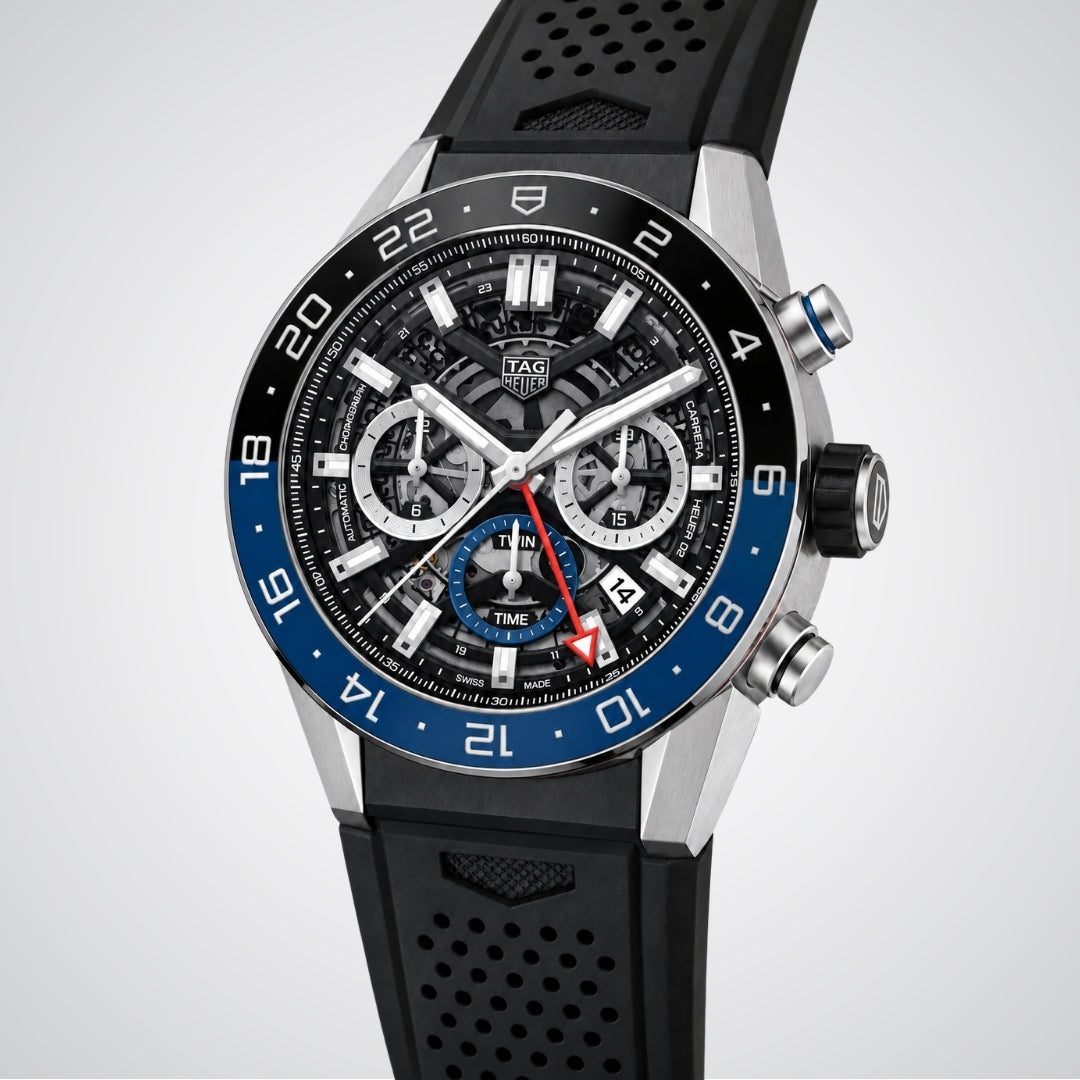 NIEUW: TAG Heuer Carrera Chronograaf Twin-Time - CBG2A1Z.FT6157