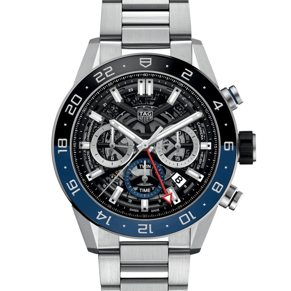 NIEUW: TAG Heuer Carrera Chronograaf Twin-Time - CBG2A1Z.BA0658