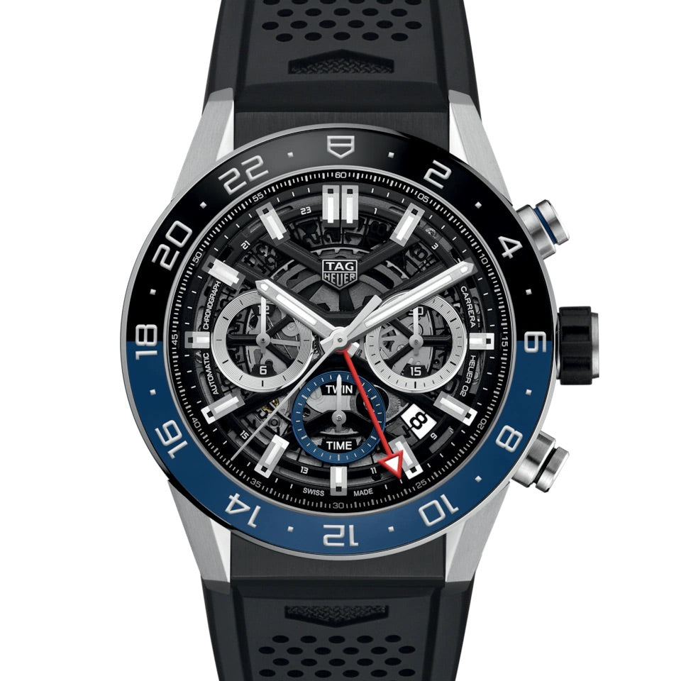 NIEUW: TAG Heuer Carrera Chronograaf Twin-Time - CBG2A1Z.FT6157